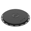 Tapa y aro circular de registro fundicion ductil B-8DU250