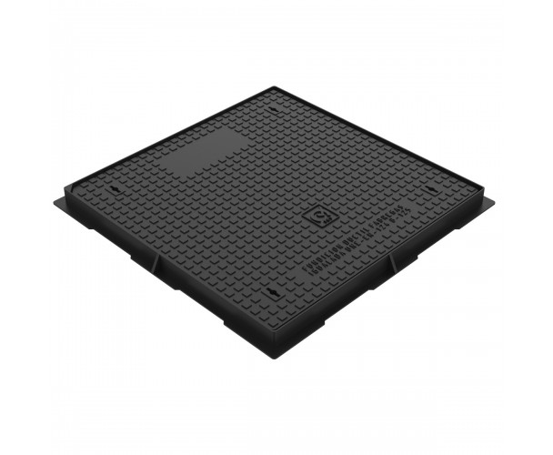 Square manhole cover and frame in casting 100x100 D-19 B-125