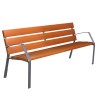 Bench MODO08 in cast iron and tropical wood