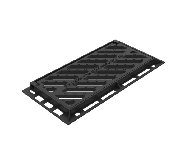 Grille et cadre Senna dalot inclinable en fonte dúctile B-19D