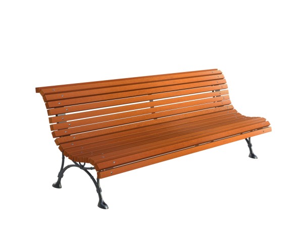 Romantico Wood Bench furniture urban element parks and gardens