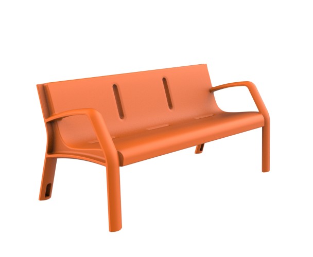 Alvium Plastic Bench urban furniture to sit in parks and gardens